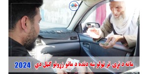 Cash assistance to the old man Baba Jan